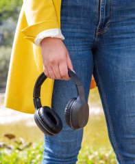 Auriculares inalámbricos de plástico reciclado personalizados